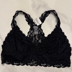 Aerie Black Lace Racerback Bralette - New - Medium